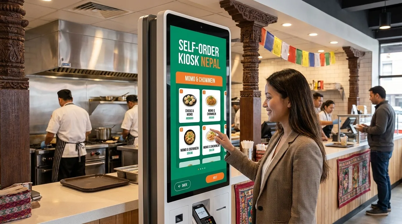 Cover: Restaurant Menu Display System (MDS) in Nepal: Guest Screens, Digital Boards & POS-Synced Menus — Restronp restaurant blog Nepal